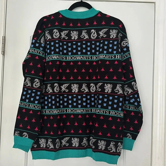NWT Bioworld Harry Potter Hogwarts House Holiday Cardigan Sz L & XL - Picture 11 of 11